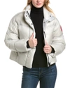 Canada Goose Cypress Cropped Puffer Jacket In Silver Birch