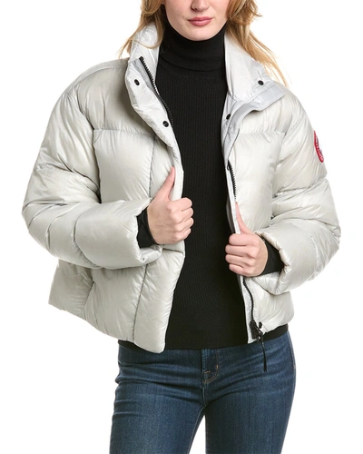 Canada Goose Cypress Cropped Puffer Jacket In Silver