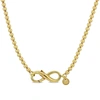 Mimi & Max Infinity Bead Link Necklace In Yellow Sterling Silver - 18 In In Yellow