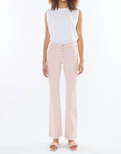 Kancan High Rise Flare Jean In Pink