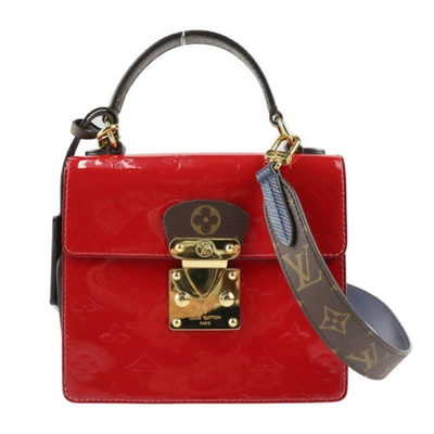 Pre-owned Louis Vuitton Spring Street Patent Leather Shoulder Bag () In Red