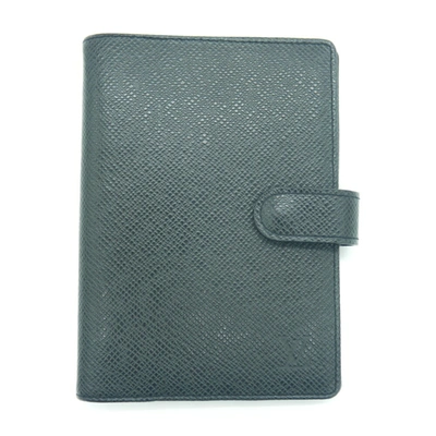 Pre-owned Louis Vuitton Agenda Pm Leather Wallet () In Green
