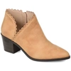Journee Collection Journee Tessa Scallop Trim Bootie In Brown