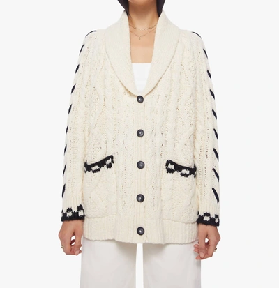 Mother The Concert Cardigan In Beige