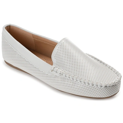 Journee Collection Women's Comfort Wide Width Halsey Loafer In White