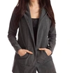 FRENCH KYSS MONICA HOODED DRAPED CARDIGAN IN CHARCOAL