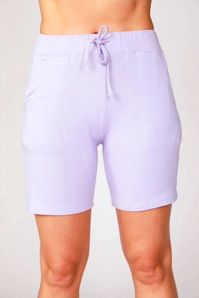 French Kyss Tie Waist Short In Lilac In Purple