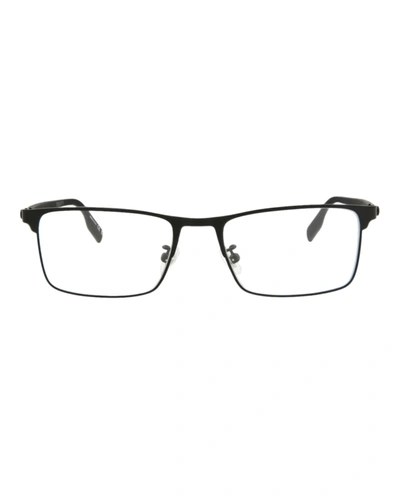 Mont Blanc Sqaure-frame Metal Optical Frames In Black