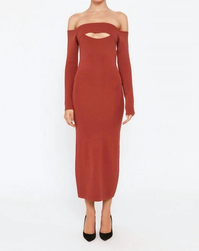 Bardot Laina Dress In Chestnut In Red