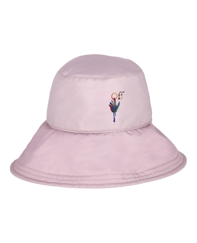 Off-white Hand Off Over Bucket Hat In Pink