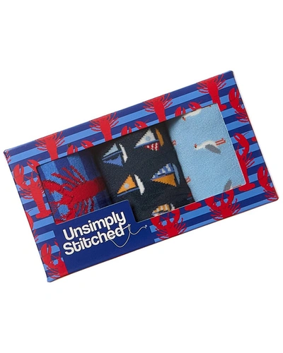 Unsimply Stitched 3pk Socks Gift Box In Multi