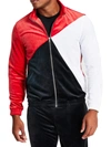 Inc Mens Velour Colorblock Track Jacket In Multi