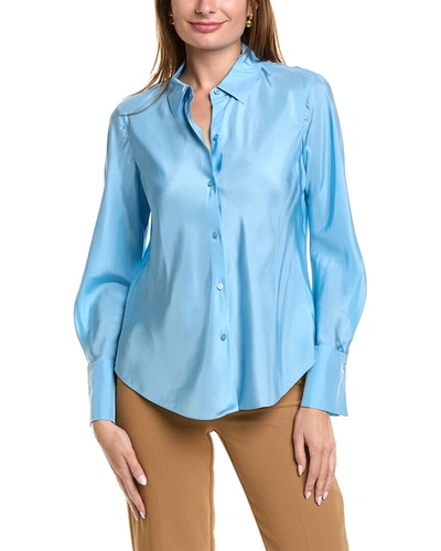 Rebecca Taylor Silk Blouse In Blue