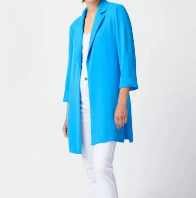Joseph Ribkoff Classic Long Blazer 211361 In French Blue