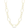 Mimi & Max 13mm Fancy Oval Link Chain Necklace In Yellow Plated Sterling Silver - 30 In In Yellow