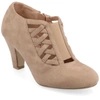 Journee Collection Womens Piper Booties In Beige