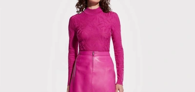 As By Df Remi Turtleneck Top In Raspberry In Pink