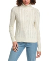 MINNIE ROSE OMBRE CABLE TURTLENECK SWEATER