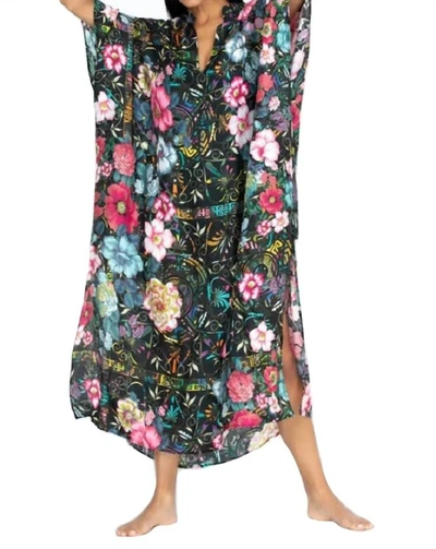 Johnny Was Floral Peace Kaftan Coverup In Multi