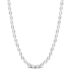 Mimi & Max Oval Ball Chain Necklace In Sterling Silver - 16 In In White