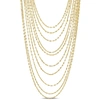 MIMI & MAX MULTI-STRAND CHAIN NECKLACE IN YELLOW PLATED STERLING SILVER - 18 IN