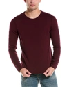 John Varvatos Cotton Slub Pullover Sweater In Purple