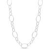 Mimi & Max 13mm Fancy Oval Link Chain Necklace In Sterling Silver - 30 In In White