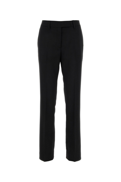 Prada Pintuck Mohair Wide-leg Trousers In Black