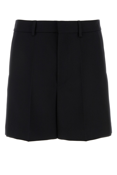 VALENTINO VALENTINO GARAVANI BLACK WOOL BERMUDA SHORTS