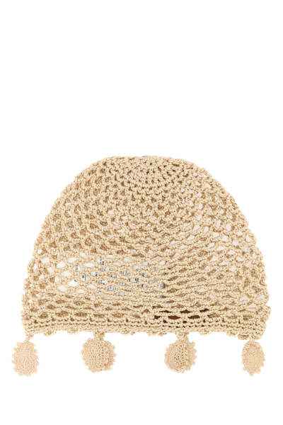 Alanui A Love Letter To India Hat In Neutrals