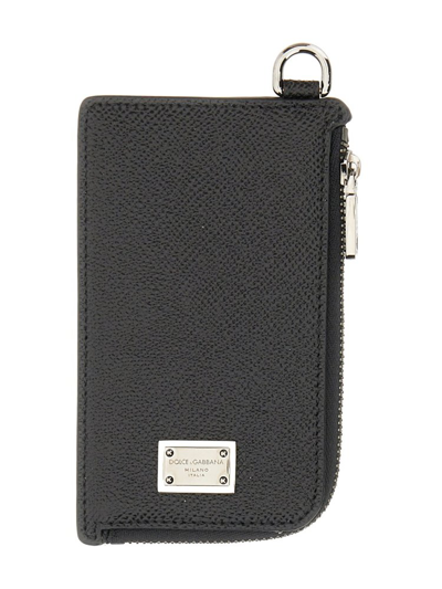 Dolce & Gabbana Logo Tag Card Holder In Nero