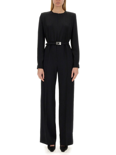 Gucci Viscose Blend Jumpsuit In Black