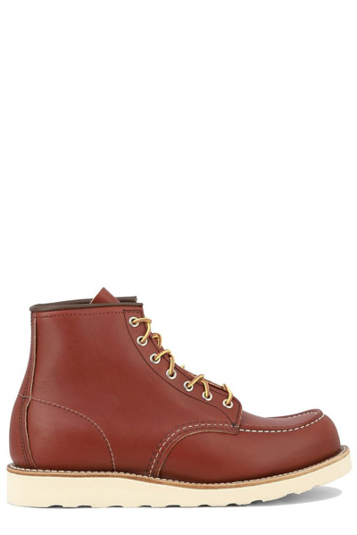 Red Wing Shoes "classic Moc" Lace-up Boots In Brown