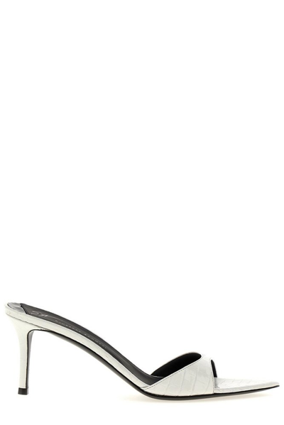 Giuseppe Zanotti Pointed Toe Slip In White