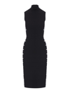 Alaïa Knit Banded Dress In Black