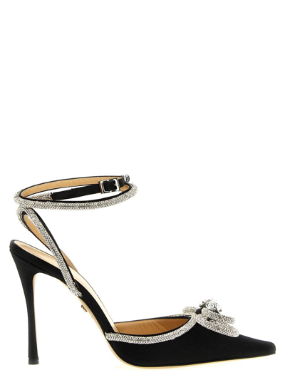 Mach & Mach Double Bow Lace High Heel Pumps In Nero