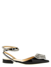Mach&mach Mach E Mach Triple Heart Ballet Flats In Black