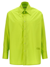 Mm6 Maison Margiela Numeric Signature Poplin Shirt In Green