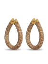 Rabanne Gold Pixel Chainmail Earrings In M Gold Topaz