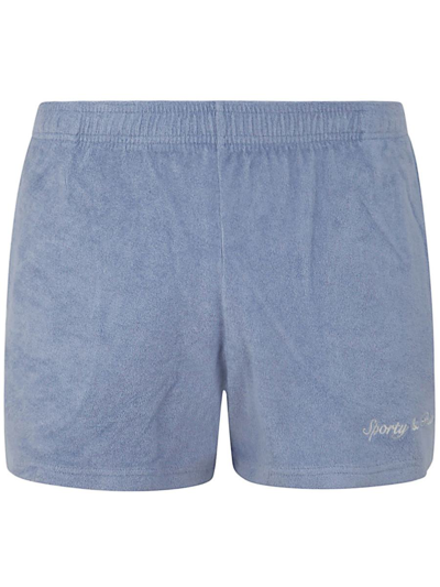 Sporty And Rich Sporty & Rich Syracuse Terry Short Clothing In Pink & Purple
