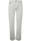 VERSACE VERSACE NON-STRETCH WHITE RINSED DENIM PANT CLOTHING