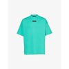 ESSENTIALS FEAR OF GOD ESSENTIALS MEN'S MINT LEAF ESSENTIALS BRAND-EMBOSSED COTTON-JERSEY T-SHIRT