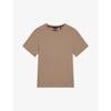 Ted Baker Mens Camel Tywinn Regular-fit Short-sleeve Cotton T-shirt
