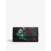 TED BAKER TED BAKER WOMEN'S BLACK PAPIENA FLORAL-PRINT WOVEN TRAVEL WALLET