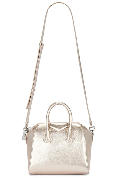 Givenchy Mini Antigona Bag In Dusty Gold