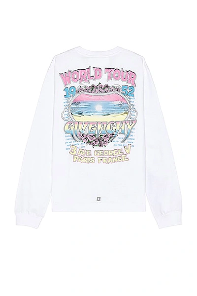 Givenchy Boxy Fit Long Sleeves Tee In White