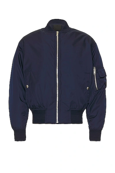 Givenchy 4g Zip Bomber In Deep Blue