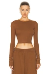 Wardrobe.nyc Brown Hailey Bieber Edition Hb Long Sleeve T-shirt In Brown