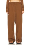 Wardrobe.nyc X Hailey Bieber Cotton Jersey Track Pants In Brown