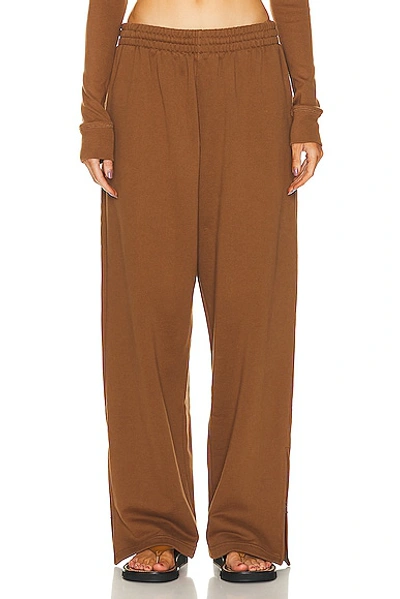 Wardrobe.nyc X Hailey Bieber Cotton Jersey Track Pants In Brown